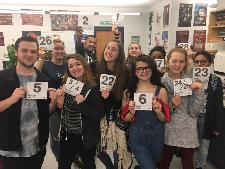 Students with calendar numbers