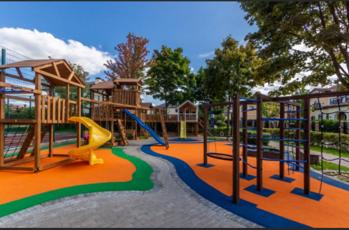 Modern playground equipment