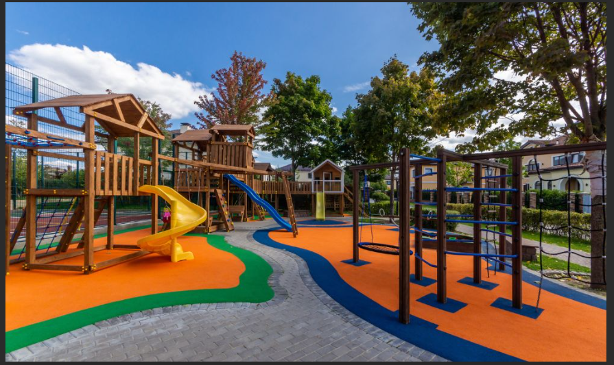 Modern playground equipment