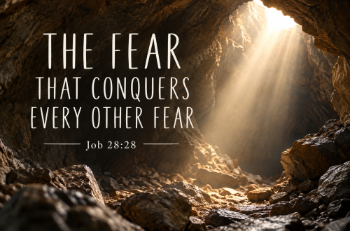 Light entering a dark mine representing Job 28 and the search for wisdom in the fear of the Lord.